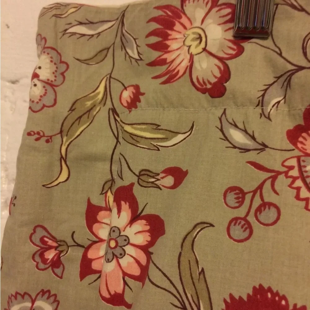 Pottery Barn two sided floral stripe pillow shams standard lot of 2